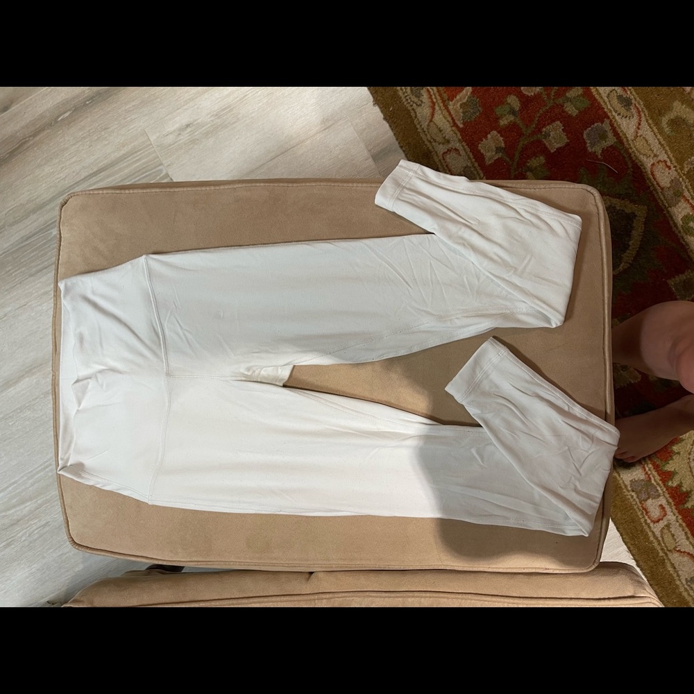 White Lululemon 28” White Leggings